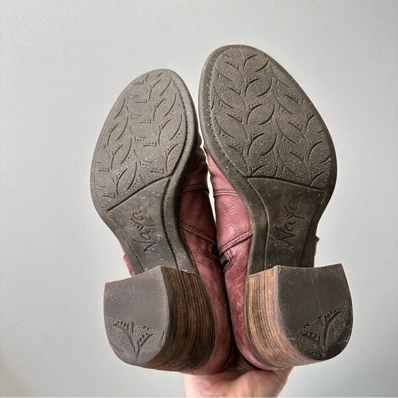 Naya virtue leather bootie boots womens 8.5 earthy red and so soft! - Picture 6 of 8